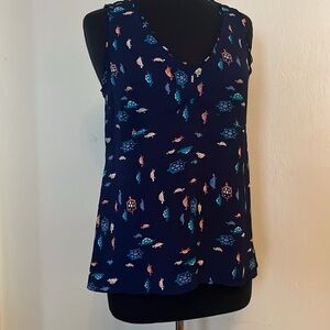 Anthropologie Maeve whimsical turtle top, size 6